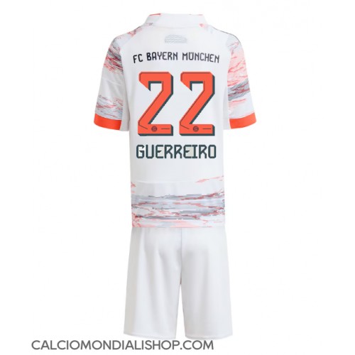 Maglie da calcio Bayern Munich Raphael Guerreiro #22 Seconda Maglia Bambino 2025-26 Manica Corta (+ Pantaloni corti)